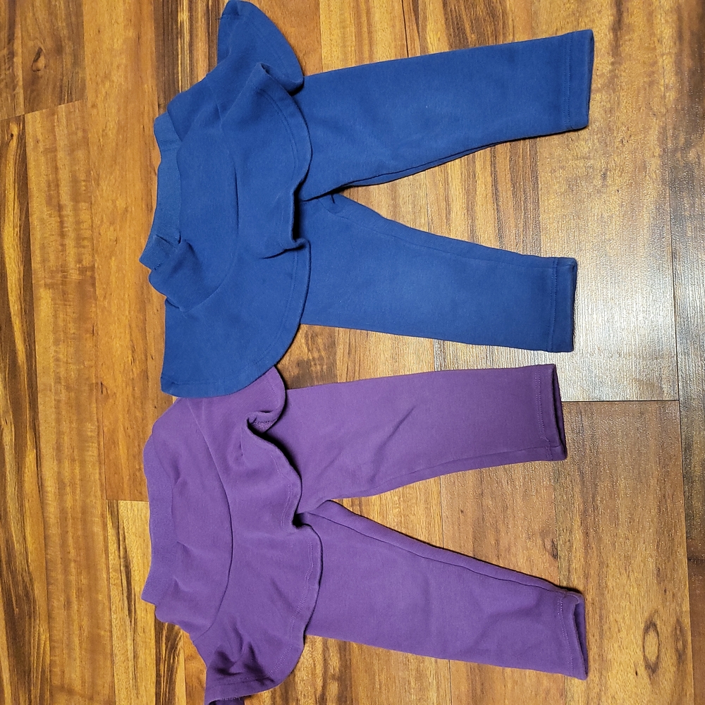 Fleece lined leggings with sewn on skirt